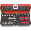 Hex.sock. wrench set 1/4"16-piece